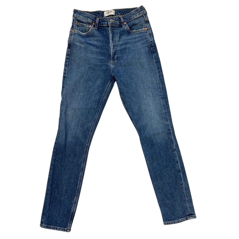 AGOLDE Nico High Rise Skinny Jeans Blue Women's Size 26 Button‎ Fly USA